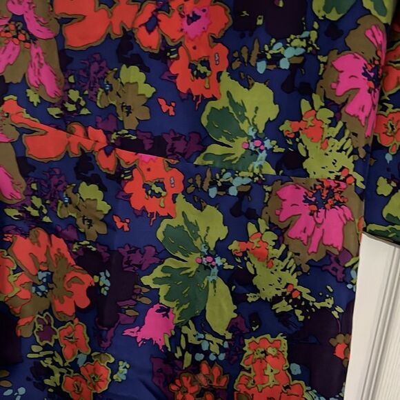 J crew 100% silk mini dress multicolored flowered Sz. 0 - Picture 10 of 11